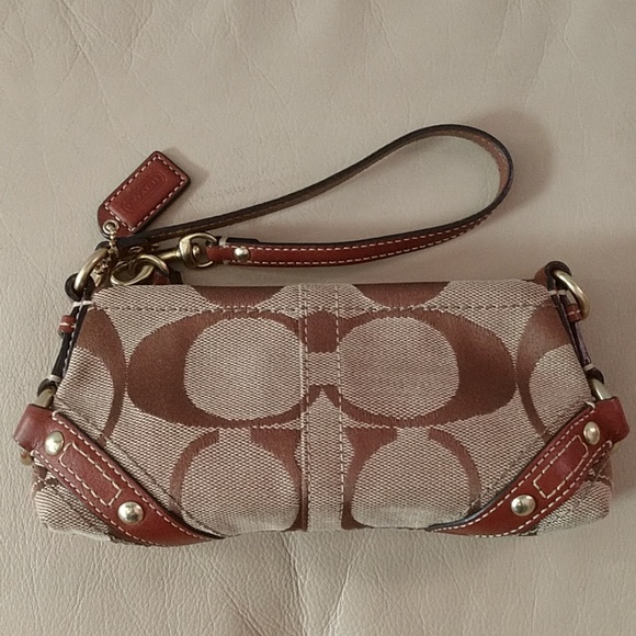 Coach Handbags - Coach tan/brown wrislet Coach Handbags - Coach tan/brown wrislet